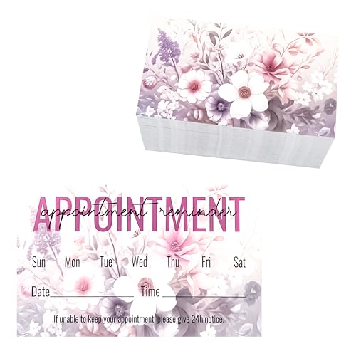 ITZAMNA Terminkarten mit rosa Blumen, für Salon, Spa, Schönheitsklinik, Tattoo, Terminplanung, Erinnerungen, 100 Stück ITZAMNA Terminkarten mit rosa Blumen, für Salon, Spa, Schönheitsklinik, Tattoo, Terminplanung, Erinnerungen, 100 Stück von ITZAMNA