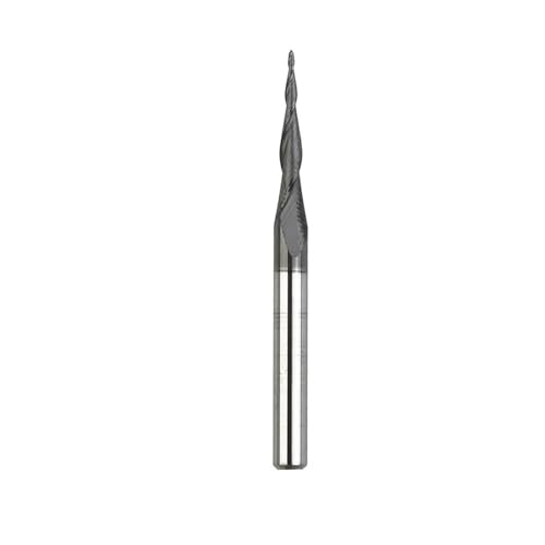 1/8 Zoll Schaft, konischer Kugelkopf, Aufwärtsschnitt, CNC-Spiralfräser, 15 mm Schnittlänge, Hartmetall-Schaftfräser, R0,25, TiAIN-Beschichtung, 2-Schneiden-Fräser 1/8 Zoll Schaft, konischer Kugelkopf, Aufwärtsschnitt, CNC-Spiralfräser, 15 mm Schnittlänge, Hartmetall-Schaftfräser, R0,25, TiAIN-Beschichtung, 2-Schneiden-Fräser von IUBPWMS