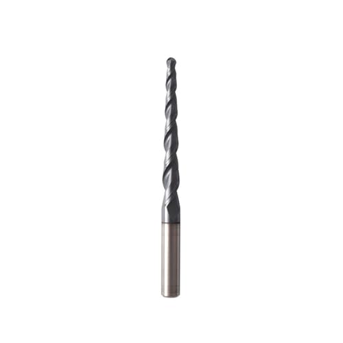 1 Stück 2-schneidiger, konischer Kugelkopf-Spiral-Schaftfräser, 3,175 mm, 4 mm, 6 mm, 8 mm Schaft, Hartmetall-CNC-Fräser, R0,25–R2,0, Holz- und Metallschnitzfräser (Size : R0.25X30.5XD6X75L) von IUBPWMS