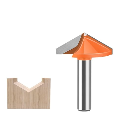 1 Stück 8-mm-Schaft-V-Nut-Fräser, 60° 90° 120° 150° Winkel, Hartmetall-CNC-Gravur-Fräser for die Holzbearbeitung(8*32mm*120Degree) von IUBPWMS