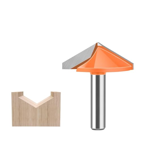 1 Stück 8-mm-Schaft-V-Nut-Fräser, 60° 90° 120° 150° Winkel, Hartmetall-CNC-Gravur-Fräser for die Holzbearbeitung(8*38mm*120Degree) von IUBPWMS