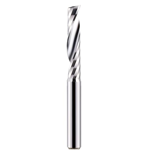 1 Stück CNC-Vollhartmetall-Einzel-O-Flöten-Schaftfräser, 3,175/4/5/6/8/10/12 mm Schaft, hochgeschnittener Einzelflöten-Spiral-CNC-Fräser-Fräser for Acryl-PVC-MDF-Holz (Size : 12x25x60L) von IUBPWMS