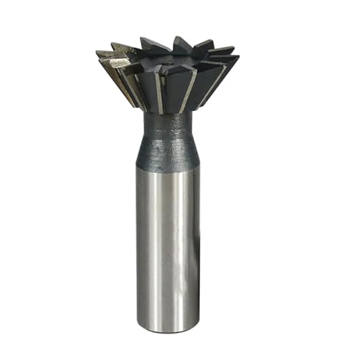 1 Stück HSS-Zweischneidiger Schwalbenschwanzfräser mit geradem Schaft, 45-Grad-Schwalbenschwanz-Nutfräser, 16 mm 20 mm Schnittdurchmesser, Hartmetallfräser, Metall-Schaftfräser(20mm) von IUBPWMS