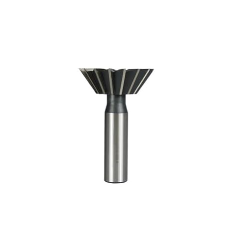 1 Stück Schwalbenschwanzfräser, 45/55/60 Grad HSS-Schwalbenschwanznutfräser mit geradem Schaft, 10–60 mm Schnittdurchmesser, CNC-Fräser for Einstechen von Metall(10x45Degrees-10T) von IUBPWMS