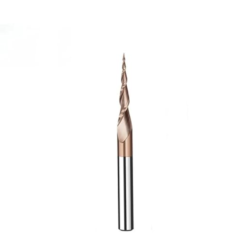 1 Stück konischer Spiral-Schaftfräser R0,25–R2,0 Spiral-konischer Kugelfräser aus Wolframcarbid, 3,175 mm-6 mm Schaft, 2 Rillen, Fräser, Holzbearbeitung, CNC-Schnitz-Bits (Size : R0.25x15Cx3.175Dx38L 1 Stück konischer Spiral-Schaftfräser R0,25–R2,0 Spiral-konischer Kugelfräser aus Wolframcarbid, 3,175 mm-6 mm Schaft, 2 Rillen, Fräser, Holzbearbeitung, CNC-Schnitz-Bits (Size : R0.25x15Cx3.175Dx38L von IUBPWMS