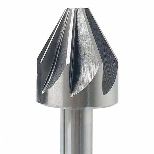 1 stücke HSS Senker Bohrer 6-50mm Durchmesser 60 Grad Fase Senker Bohrer 6/8 Flöte Fase Fräser Ende mühle Metall Anfasen Bohrer Loch Cutter(Size:45mm(60 degrees)) von IUBPWMS