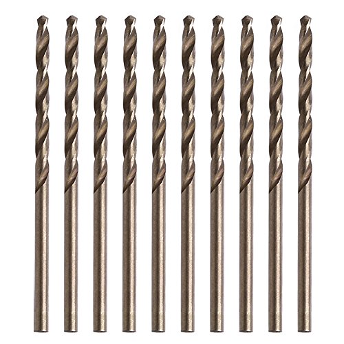 10 HSS Spiralbohrer M35 5% Kobalt 1-5mm Rundschaft for Metall, Holz und Kunststoff(2.5mm) von IUBPWMS