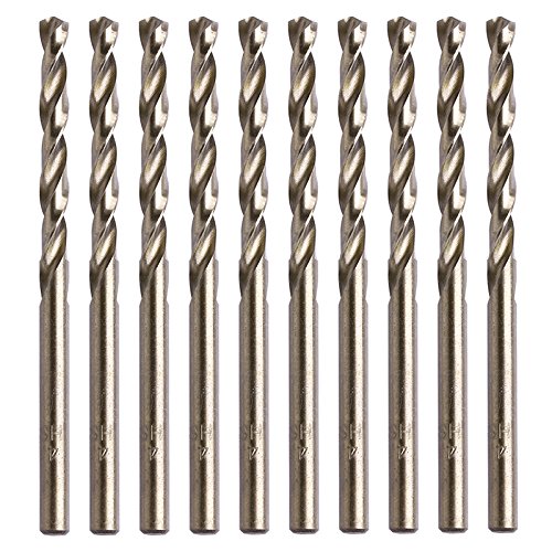 10 HSS Spiralbohrer M35 5% Kobalt 1-5mm Rundschaft for Metall, Holz und Kunststoff(4.5mm) von IUBPWMS