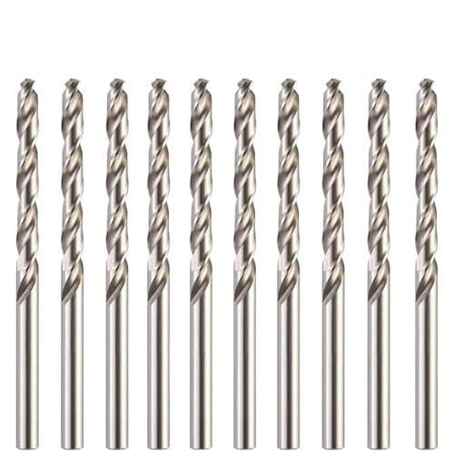 10 Stück 0,2–5,0 mm HSS M2-Bohrer, gerader, runder Schaft, Mini-Spiralbohrer for Holz, Kunststoff, Eisen, Kupfer, Aluminium(0.55mm) von IUBPWMS