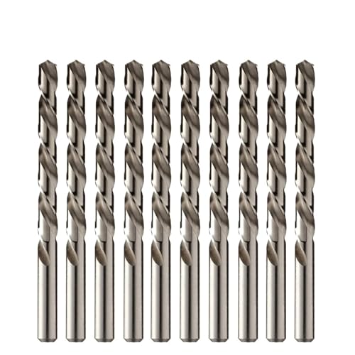 10 Stück 0,5–12 mm HSS M2 Mikro-Spiralbohrer, gerader Schaft, Linkshänder-Bohrer for Holz, Kunststoff, Eisen, Kupfer, Aluminium, Weichmetall(10.5mm) von IUBPWMS