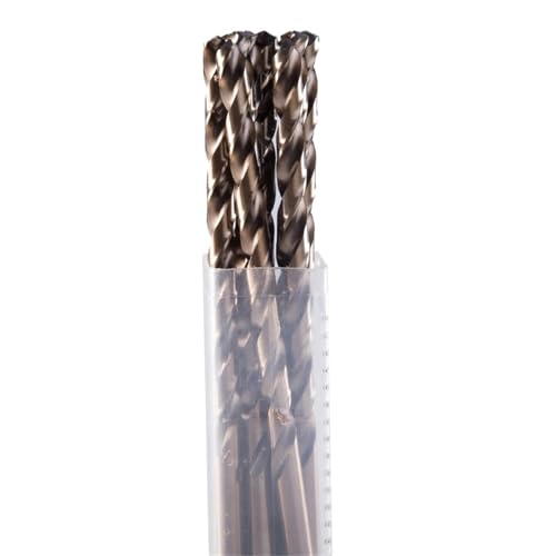10 Stück 0,5–8,0 mm Hochgeschwindigkeitsstahl-Spiralbohrer, M35-Kobaltbohrer for Bohren von Holz, Kunststoff und Metall(3.3mm) von IUBPWMS
