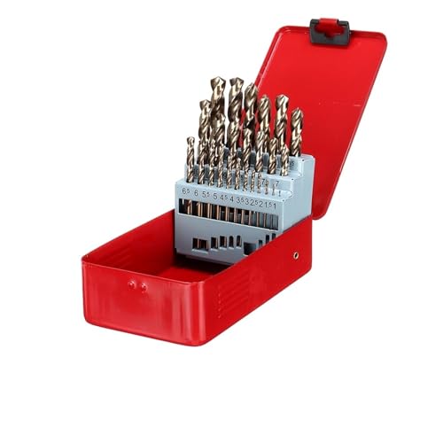 13/19/25-teiliges Kobaltbohrer-Set, M35 HSS-Co-Spiralbohrer-Set for Edelstahl, Holz, Metall mit Metallgehäuse(25pcs box) von IUBPWMS