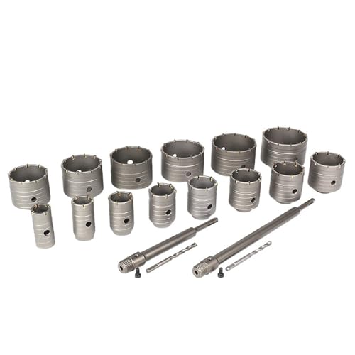 14-teiliges Beton-Lochsägen-Set, Wandschneider-Bohrer mit 35–100 mm Schnittdurchmesser und SDS-Plus-Schaft-Pleuelstange for Ziegelsteinzement von IUBPWMS