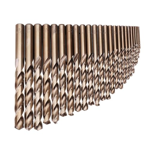 25-teiliges Kobalt-Bohrer-Set, Durchmesser 1–13 mm, M35 HSS-Co, Spiralbohrer-Set mit geradem Schaft for gehärtetes Metall, Edelstahl, Gusseisen, Holz und Kunststoff 25-teiliges Kobalt-Bohrer-Set, Durchmesser 1–13 mm, M35 HSS-Co, Spiralbohrer-Set mit geradem Schaft for gehärtetes Metall, Edelstahl, Gusseisen, Holz und Kunststoff von IUBPWMS