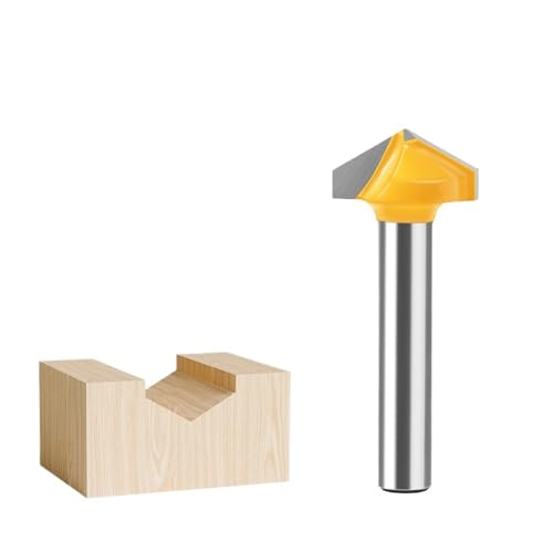 6 mm Schaft V-Nut-Fräser, 60/90/120/150 Grad Doppelnut-Fräser for die Holzbearbeitung, Hartmetall-Fasenfräser(6*16mm*120 degree) von IUBPWMS