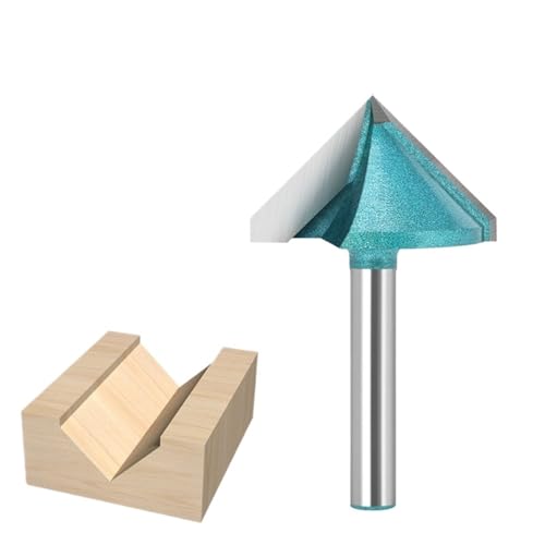 6 mm Schaft V-Nut-Fräser, 60/90/120/150 Grad Hartmetallspitze CNC-Gravur Holzbearbeitung Schneidwerkzeug(6*32mm*135 degree) von IUBPWMS