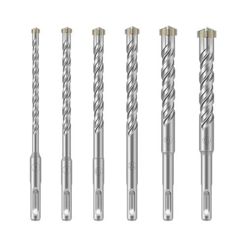 6-teiliges Betonbohrer-Set mit 160 mm Länge, Durchmesser 6–16 mm, SDS Plus-Bohrhammer for Keramik, Ziegel, Wände, Stein und Kunststoff 6-teiliges Betonbohrer-Set mit 160 mm Länge, Durchmesser 6–16 mm, SDS Plus-Bohrhammer for Keramik, Ziegel, Wände, Stein und Kunststoff von IUBPWMS