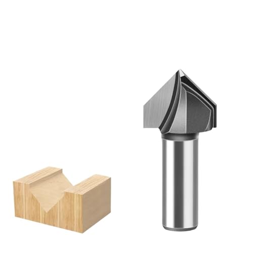 90-Grad-Fase-Fräser, 6 mm 12 mm Schaft, V-Nut, CNC-Gravur, Holzbearbeitungsfräser(12*25.4mm) von IUBPWMS