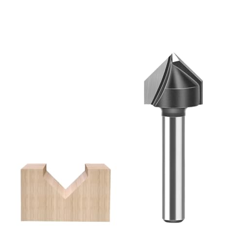 90-Grad-Fase-Fräser, 6 mm 12 mm Schaft, V-Nut, CNC-Gravur, Holzbearbeitungsfräser(6*15.9mm) von IUBPWMS