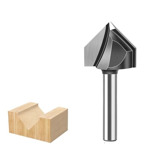 90-Grad-Fase-Fräser, 6 mm 12 mm Schaft, V-Nut, CNC-Gravur, Holzbearbeitungsfräser(6*22.2mm) von IUBPWMS