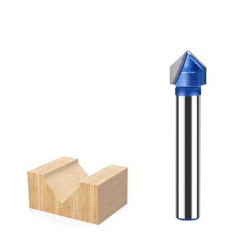 90-Grad-V-Nut-Fräser, 6 mm, 1/4 Zoll Schaft, CNC-Gravurfräser, Hartmetall-Schaftfräser(6*6.35mm) von IUBPWMS