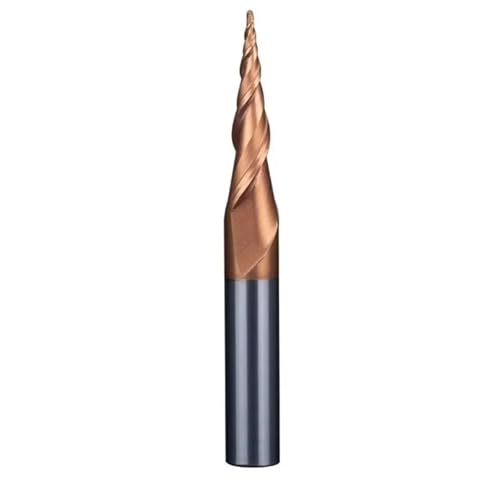 HRC55 Kegelkugelfräser R0.5-R1 Hartmetall-Gravierwerkzeug 3,175 MM-6 MM Schaft CNC Spiralfräser Metallfräser(R0.75x15Cx3.175Dx38L) von IUBPWMS
