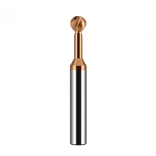 HRC60 Hartmetall-Kugelfräser, T-förmiger Bogenfräser, 3D-Gravur, Lollipop-Schaftfräser, R0.5-R10, Spiralschneid-CNC-Fräser(R0.75,For steel) von IUBPWMS