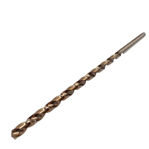 HSS-Spiralbohrer, metrischer M35-Kobalt-Bohrer mit extra langem Zylinderschaft for Edelstahl, legierten Stahl, Gusseisen(9x400mm) von IUBPWMS