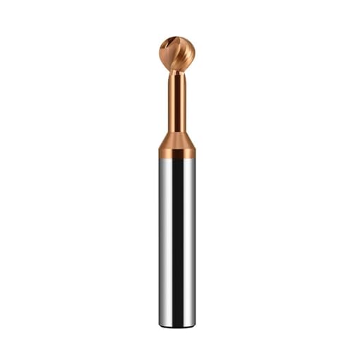 Kugelförmiger T-förmiger Bogenfräser 3D-Lollipop-Schaftfräser, Wolframkarbid R0.5-R10 CNC-Fräser for Stahl und Aluminium(R8x40xD16x100x3T,Steel) von IUBPWMS