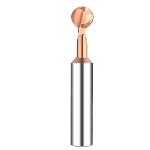 Kugelförmiger T-förmiger Bogenfräser R0.5-R6 3D-Gravur Lollipop-Schaftfräser Hartmetall-CNC-Fräser for Stahl und Aluminium(HRC60-TIN,R5.0Xd5X15X10DX60) von IUBPWMS