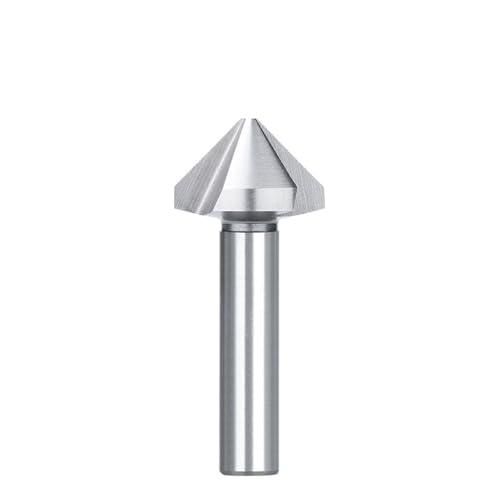 Senkbohrer, 90-Grad-Fasenfräser mit 3 Nuten, 4,5–50 mm, HSS-Fasenwerkzeug for Metall und Holz(12.4mm) von IUBPWMS