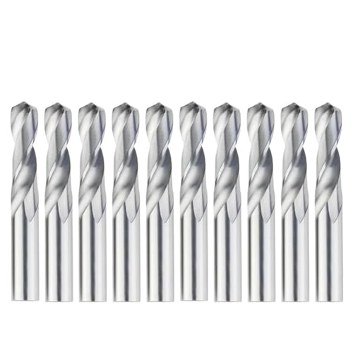 Wolframkarbid-Bohrer, 1–16 mm Durchmesser, gerader Schaft, Spiralbohrer, Fräser for die Metallbearbeitung, for Edelstahl, Aluminium, Eisen, Kunststoff(10pcs,6.8mm) von IUBPWMS