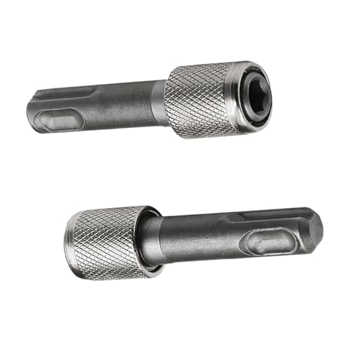 2 Stück SDS Plus Adapter Bohrfutter,Bithalter,Adapter Schaft,Verlängerung, Spannfutter Ersatzteile,Erdbohrer Bohrerhalter Adapterzubehör,Bohrfutteradapter,für Impact Drill Hammer,Sechskant Rundschaft von IUHRIE
