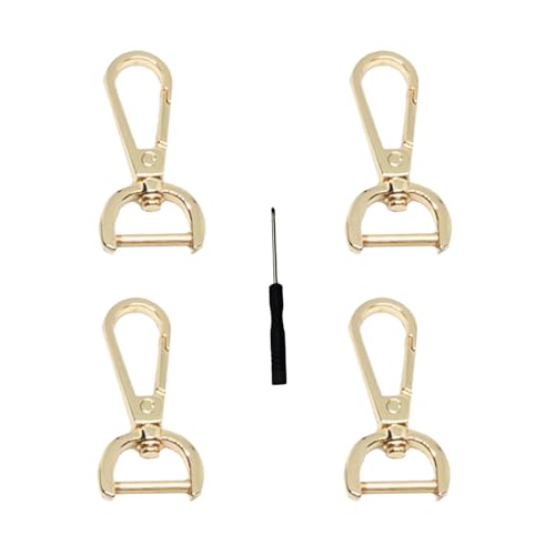4 Stück Karabiner Gold,Karabinerhaken Mit Drehgelenk,SchlüSselanhäNger Drehbarer,Taschenkarabiner,D Ring Karabinerverschlüsse für Häkeltaschen Taschenverschlüsse Lederhandtaschen Diy Taschenzubehör 4 Stück Karabiner Gold,Karabinerhaken Mit Drehgelenk,SchlüSselanhäNger Drehbarer,Taschenkarabiner,D Ring Karabinerverschlüsse für Häkeltaschen Taschenverschlüsse Lederhandtaschen Diy Taschenzubehör von IUHRIE