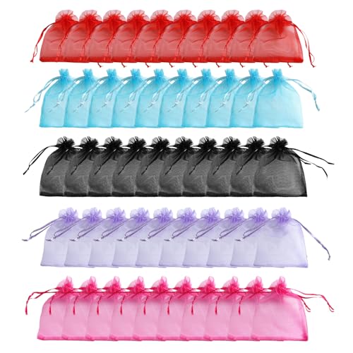 50 Stück Organzasäckchen Kleine Organzabeutel,Tütche,Klein,Bunt Organza Taschen mit Kordelzug,Geschenkbeutelschmuckbeutel,Säckchen,Kleine,Mini,Organzersäkchen,für Hochzeit Geburtstag Party Schmuck 50 Stück Organzasäckchen Kleine Organzabeutel,Tütche,Klein,Bunt Organza Taschen mit Kordelzug,Geschenkbeutelschmuckbeutel,Säckchen,Kleine,Mini,Organzersäkchen,für Hochzeit Geburtstag Party Schmuck von IUHRIE