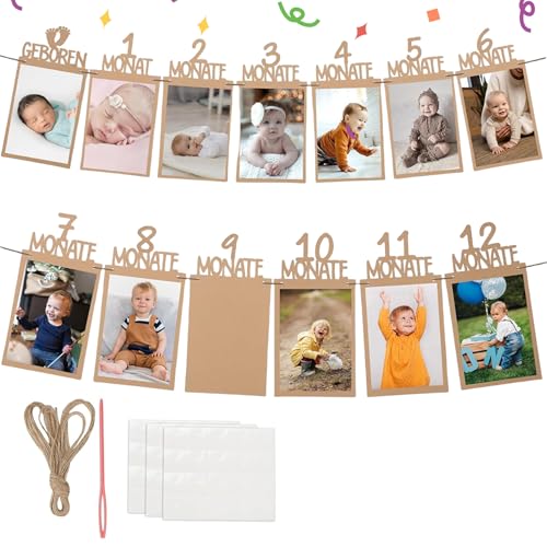Hängende Wanddekoration Foto Banner,Fotogirlande,Geburtstagsdeko 1 Jahr,Erster Baby-Deko,Geschenk,für 1 bis 12 Monate Baby birthday,MäDchen Party,babys bilder,jungen Girlande Geburtstag-deko geschenke Hängende Wanddekoration Foto Banner,Fotogirlande,Geburtstagsdeko 1 Jahr,Erster Baby-Deko,Geschenk,für 1 bis 12 Monate Baby birthday,MäDchen Party,babys bilder,jungen Girlande Geburtstag-deko geschenke von IUHRIE