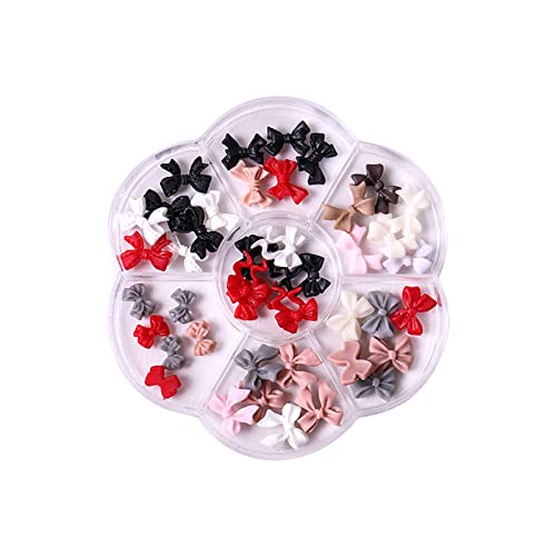 IUNSER Bow-Knot Nail Stud Strass Kristall, 3D Bow-Knot Bunte Nail Charms Set für Nail Stones Design DIY Dekoration Pusher Nagel (QGMH-013, One Size) von IUNSER