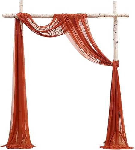 Hochzeitsbogen-Drapierungsstoff, durchsichtige Bogenvorhänge, Chiffon-Vorhang for den Außenbereich, Hintergrund for Hochzeitszeremonie, Party, Deckendekoration für Hochzeiten(1pcs Color3,75x600cm) von IUVYTA
