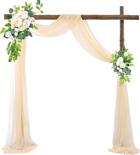 Hochzeitsbogen-Drapierungsstoff, durchsichtige Bogenvorhänge, Chiffon-Vorhang for den Außenbereich, Hintergrund for Hochzeitszeremonie, Party, Deckendekoration für Hochzeiten(1pcs Color7,75x600cm) von IUVYTA