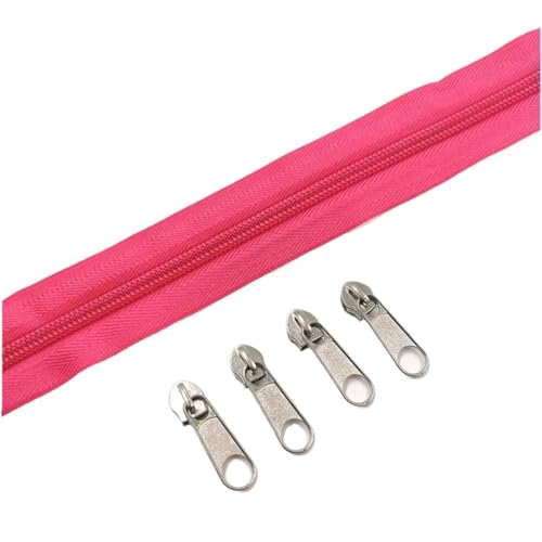 IUVYTA 1/2/3/5/8/10 Meter Lange Nylon-Reißverschlussrollen mit Reißverschlussschieber for maßgeschneiderte Nähzubehöre für Nähen(Rose red,10 Meter) von IUVYTA