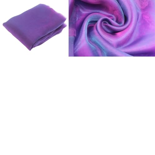 IUVYTA 1,35 m x 10 m Organza-Stoff for Drapieren von Hochzeitsbögen, transparenter Stoffvolant for Hochzeitsfeiern, Jubiläumszeremonien, Hintergrunddekoration für Hochzeiten(Purple) von IUVYTA