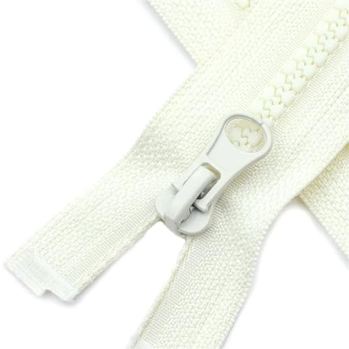 IUVYTA 1 STK 5# 40/50/60/80/90 cm Harz-Reißverschluss mit offenem Ende for DIY-Kleidungsstück, Nähtasche, Mantel, Reißverschluss-Reparaturzubehör für Nähen(Beige,90cm) von IUVYTA