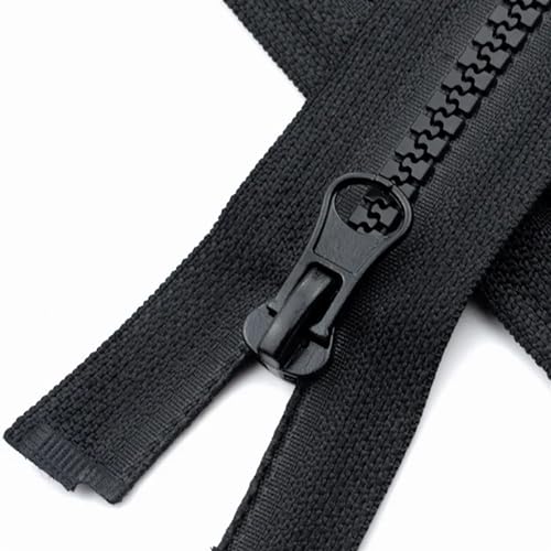 IUVYTA 1 STK 5# 40/50/60/80/90 cm Harz-Reißverschluss mit offenem Ende for DIY-Kleidungsstück, Nähtasche, Mantel, Reißverschluss-Reparaturzubehör für Nähen(Black,60cm) von IUVYTA