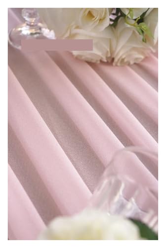 IUVYTA 10 Meter Hochzeitsbogen Drapieren Stoff Sheer Chiffon Tüll Vorhang Drapieren Hintergrund Party Supplies Home Drapery Zeremonie Dekoration für Hochzeiten(Pink1,6 Meters) von IUVYTA