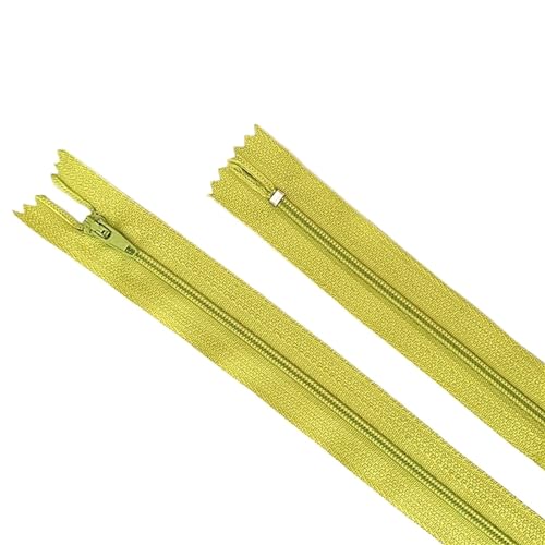 IUVYTA 10 Stück 10/15/18/20/25/30/35/40/50/55/60 cm (4 Zoll – 24 Zoll) Nylon-Spiralreißverschlüsse for Schneider, Näher, Handwerker (20 Farben) für Nähen(Light Green,16inch 40cm) von IUVYTA