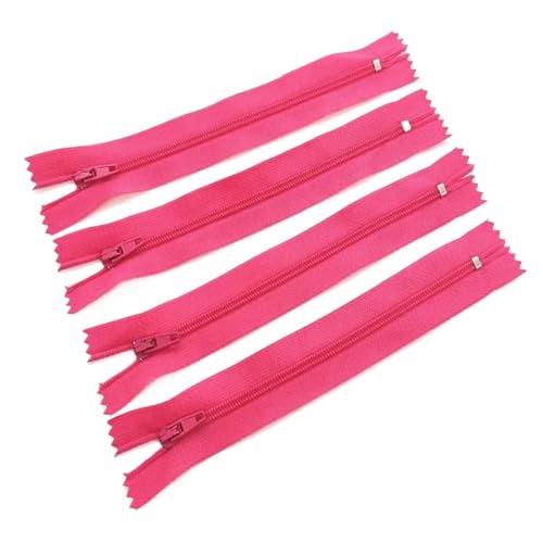 IUVYTA 10 Stück 7,5 cm – 60 cm (3 – 24 Zoll) geschlossener Nylon-Spulenreißverschluss, geeignet for Kleidungsreißverschlüsse for Nähen für Nähen(Rose red,20cm) von IUVYTA