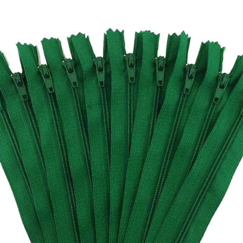 IUVYTA 10 Stück Nylon-Reißverschlüsse for Schneider, Näher, Handwerker für Nähen(Green,25cm) von IUVYTA