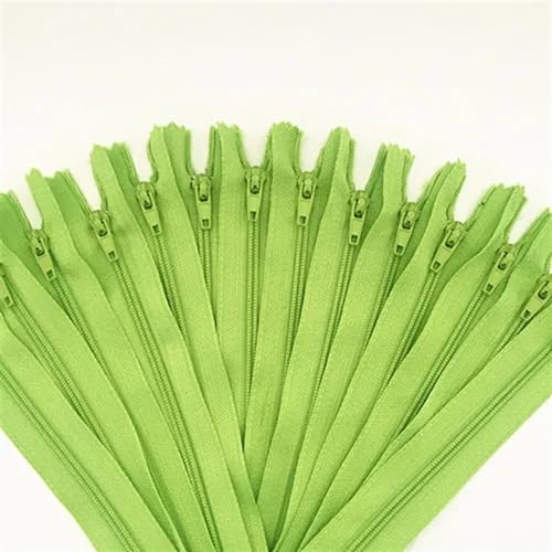 IUVYTA 10 Stück Nylon-Spulenreißverschlüsse for Schneider, Kanalisation, Basteln, Bekleidung, Nähzubehör, Basteln, Nähen für Nähen(Grass Green,22inch (55cm)) von IUVYTA
