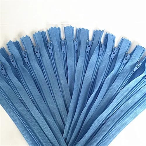 IUVYTA 10 Stück Nylon-Spulenreißverschlüsse for Schneider, Kanalisation, Basteln, Bekleidung, Nähzubehör, Basteln, Nähen für Nähen(Light Blue,22inch (55cm)) von IUVYTA