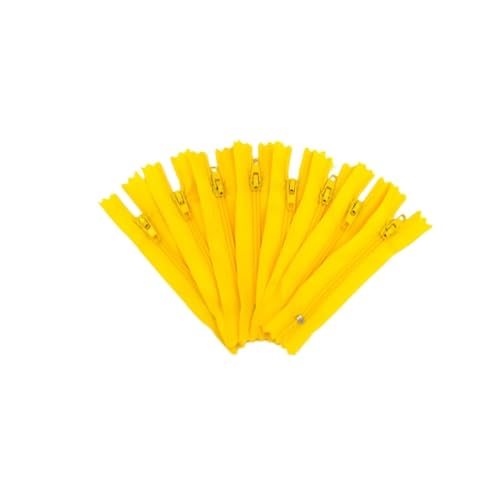 IUVYTA 10 Stück Nylon-Spulenreißverschlüsse for Schneider-Näharbeiten, Nylon-Reißverschlüsse für Nähen(Gold,35cm) von IUVYTA
